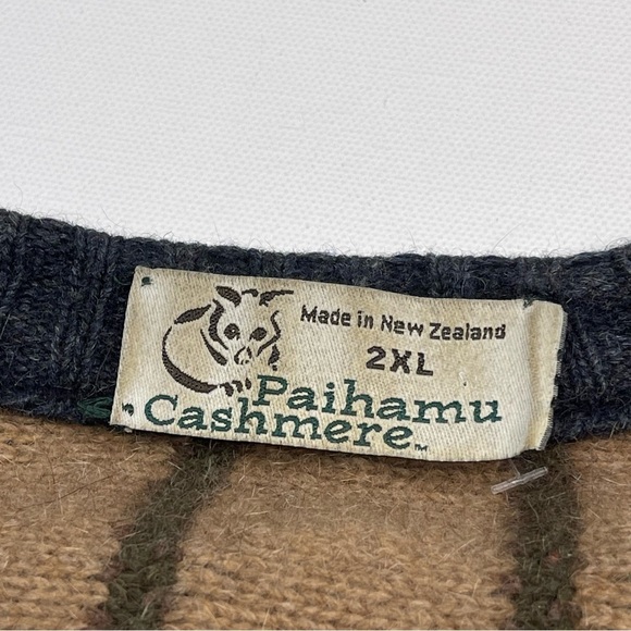 Paihamu Sweater Vintage Merino Lambswool Possum Fur Cashmere Crew New Zealand 3D - Picture 10 of 13